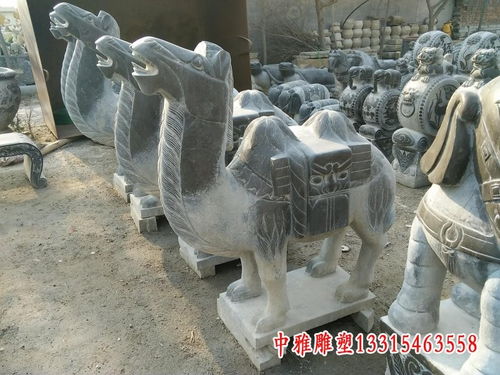 石雕骆驼 淮南骆驼花岗岩雕塑加工厂