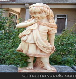 花园雕塑,小孩雕塑 树脂工艺品 雕塑花园天使